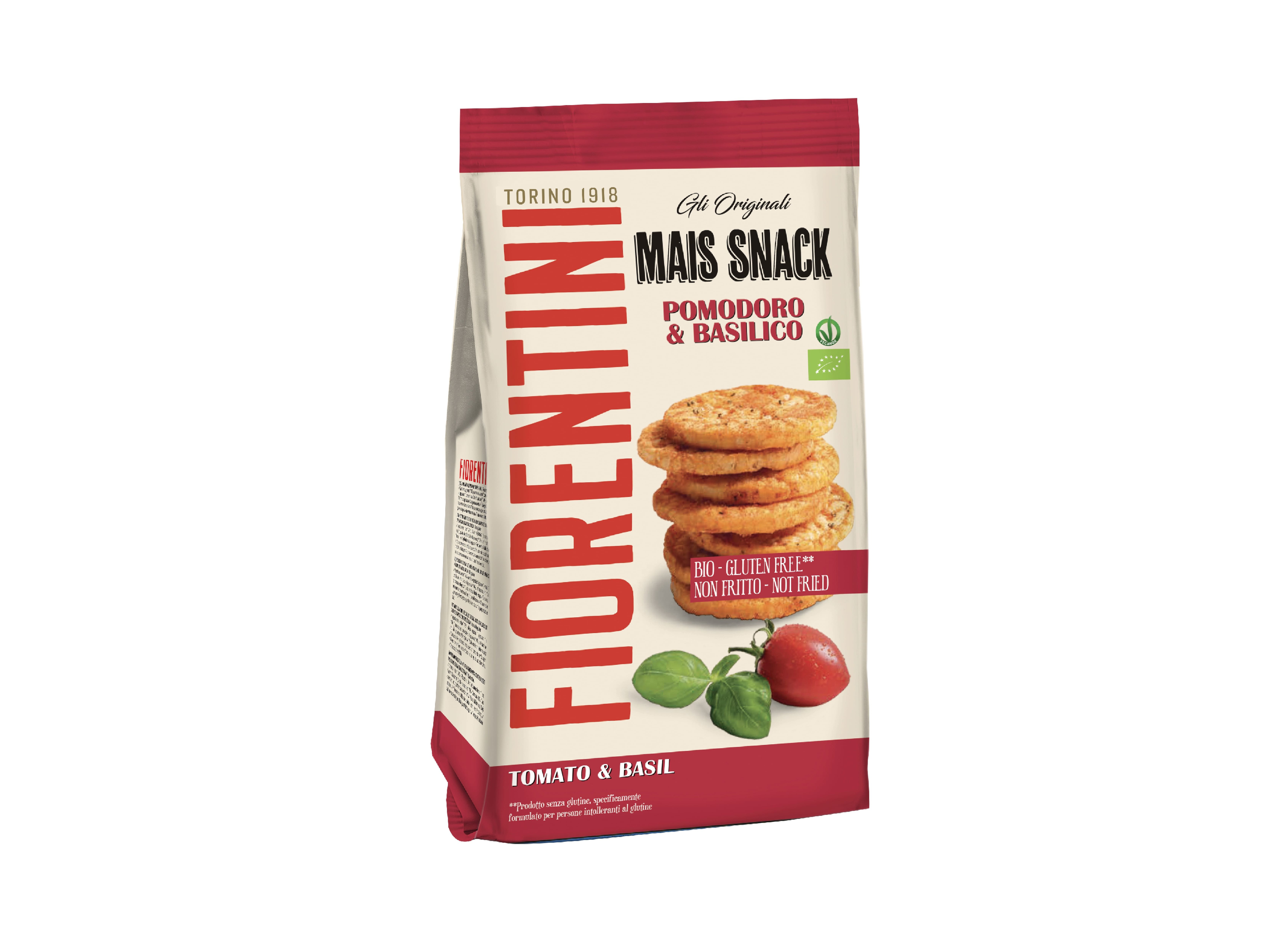 MINI SNACK BIO FIORENTINI TOMATE MANJERICÃO 50G