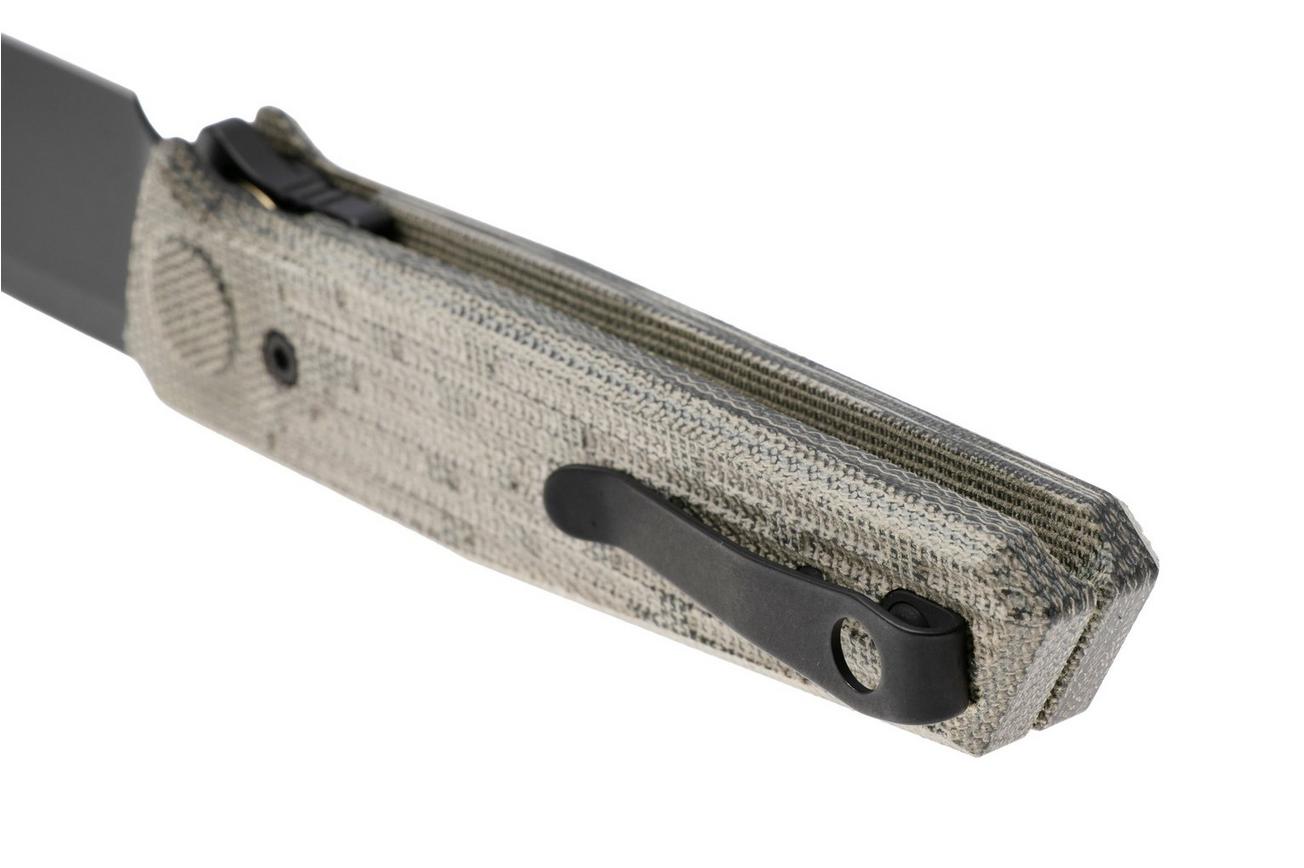 Reate PL-6 PVD Nitro-V, Green Black Micarta, zakmes