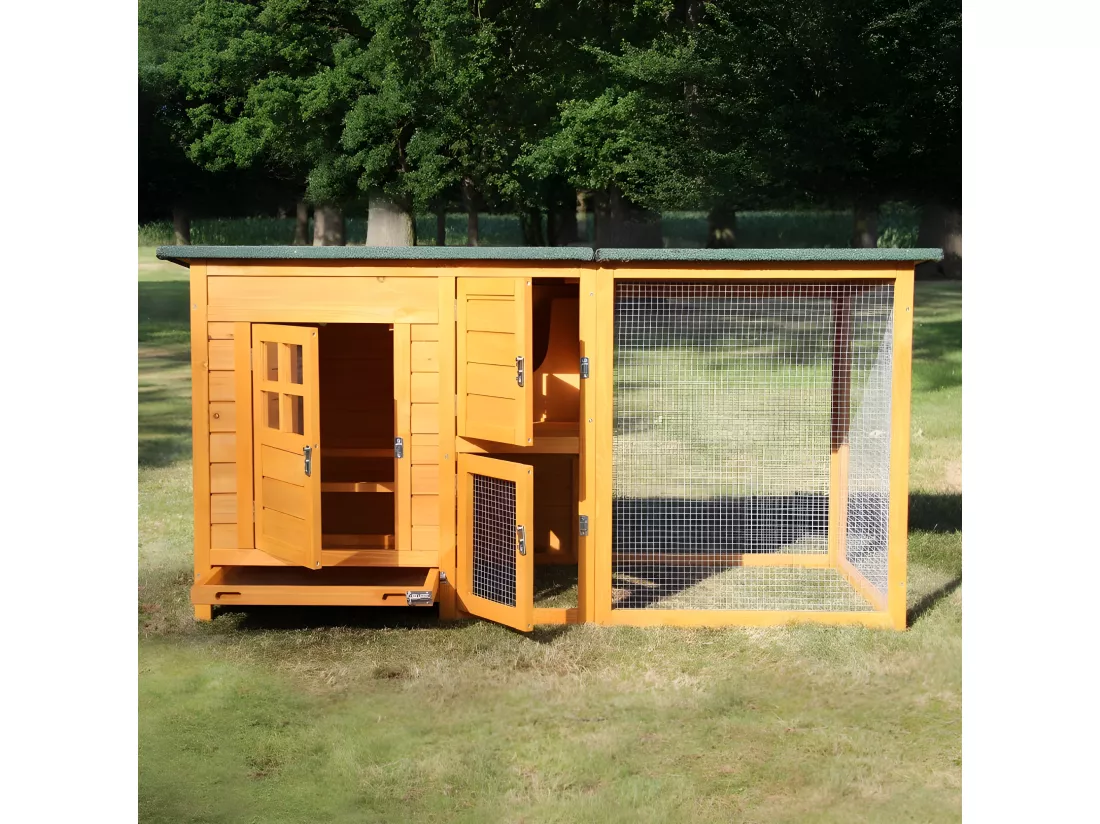 Poulailler pour jardin exteieure 5 poules r 150 x 80 x 68 cm - Modele 147 FLEXI Standard