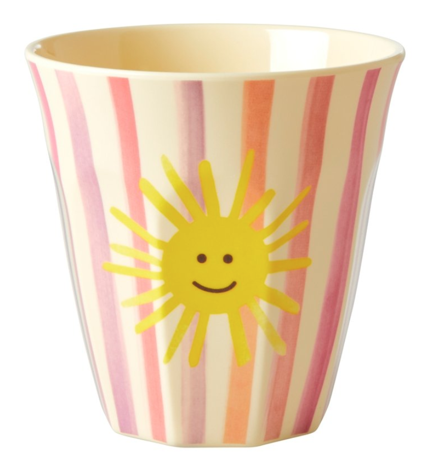 Rice Beker Small - Pink - Funky Prints - 6-pack