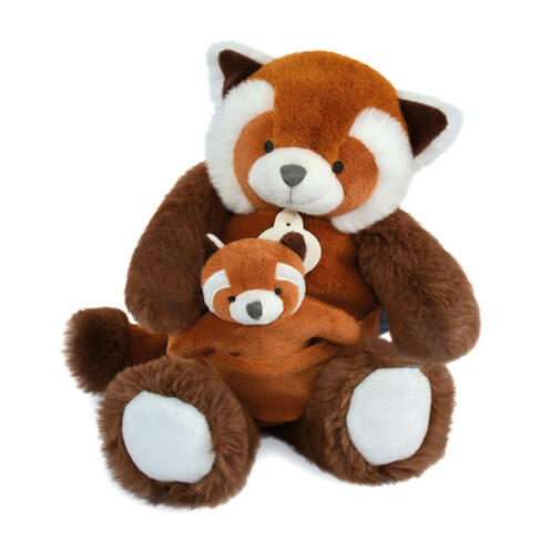 Doudou Panda Roux avec bébé UNICEF 25 cm - DOUDOU ET COMPAGNIE