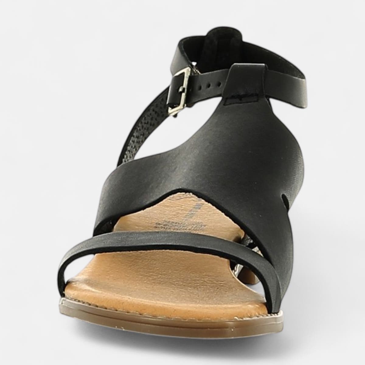 Sandales Femme en cuir noir