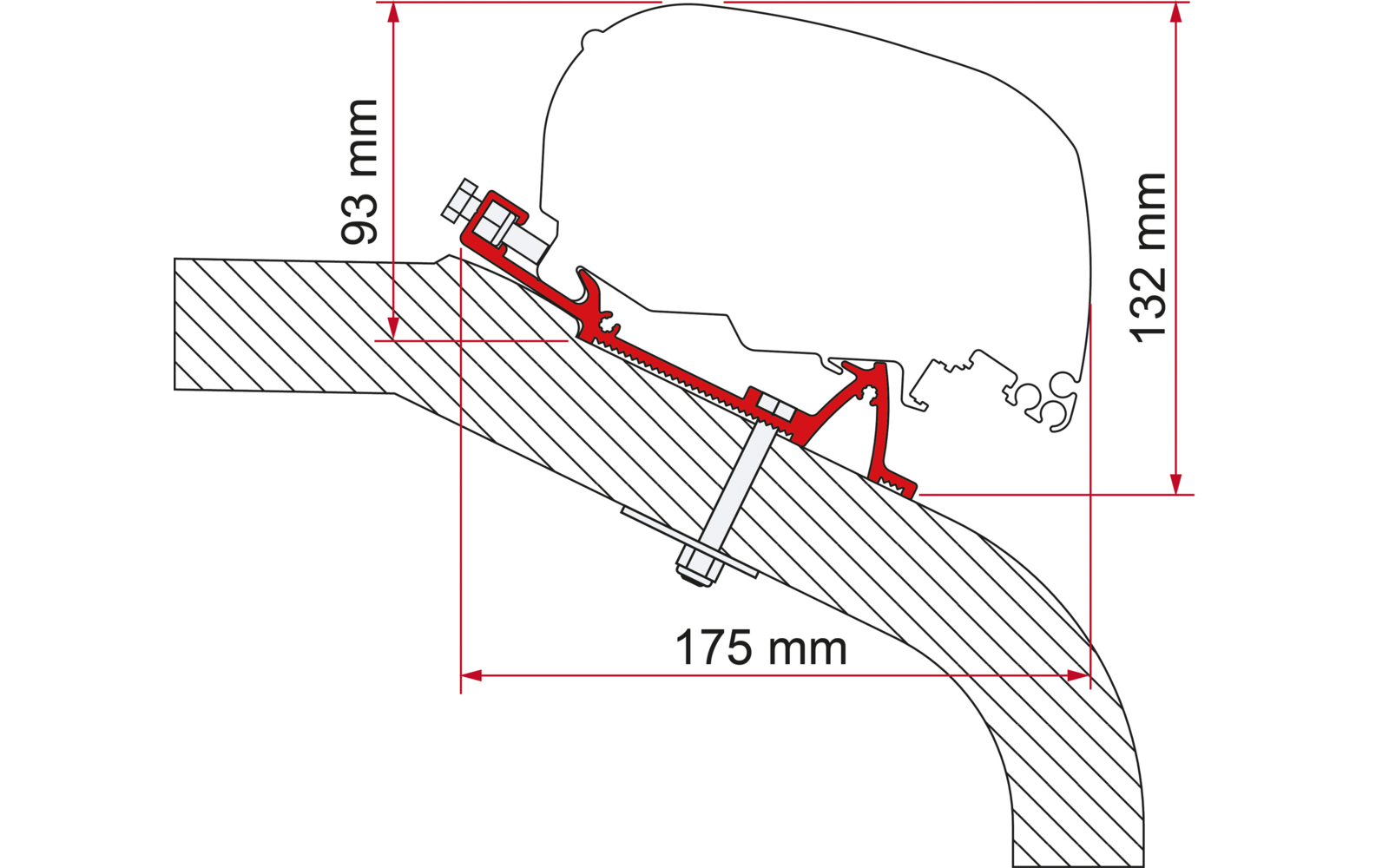 Fiamma Adapter Lmc Tec 370 cm passend für F65 und F80 Markise
