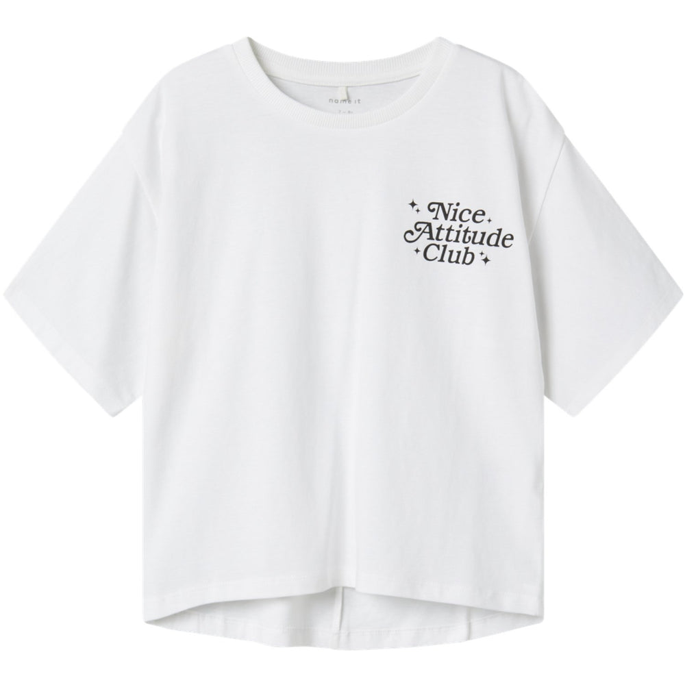 Køb Name It Bright White Lione Regular T-Shirt