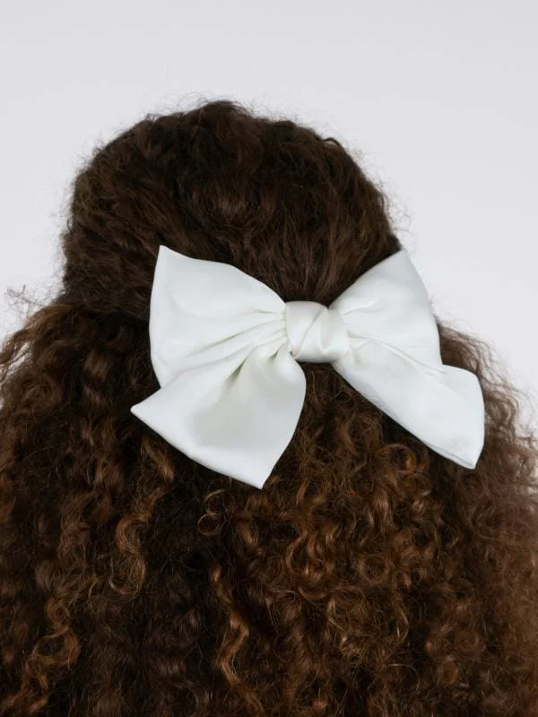 Neo Noir Bow Hair Clip white