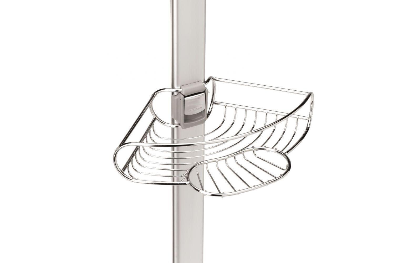 Duschmittelhalter Spann-Duschcaddy Silber<br>Duschcaddy mit verstellbaren Ablagen