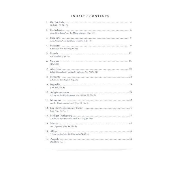 Doblinger Musikverlag Ludwig van Beethoven for Orgel