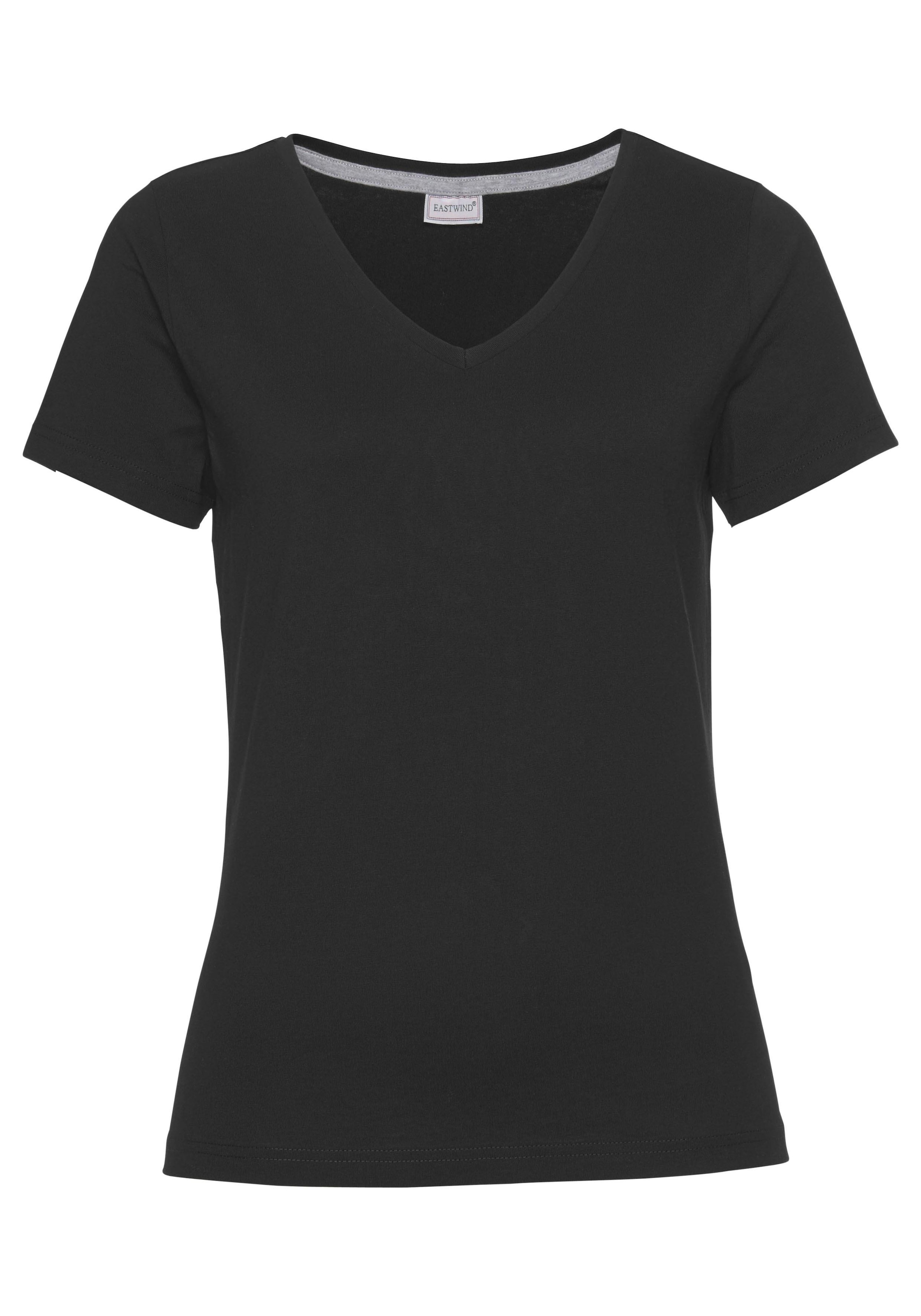 Eastwind T-Shirt, 3 Stk. Kurzarm,  figurumspielend,  aus Baumwolle,  im 3er-Pack