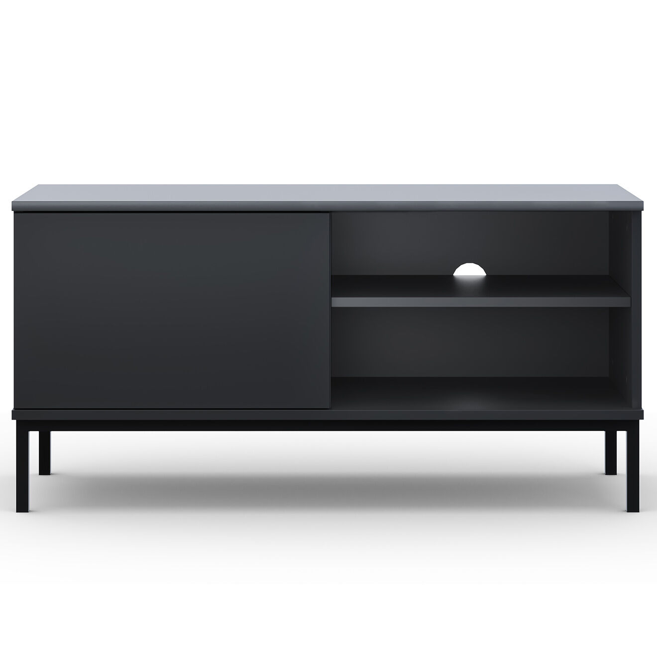 Cosmopolitan Design Meuble TV Query noir - 101x41x50 cm