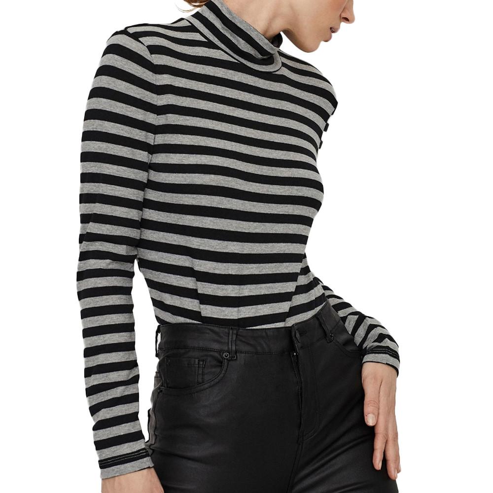 Vero Moda Top à rayures Gris/Noir Femme Vero Moda Carla