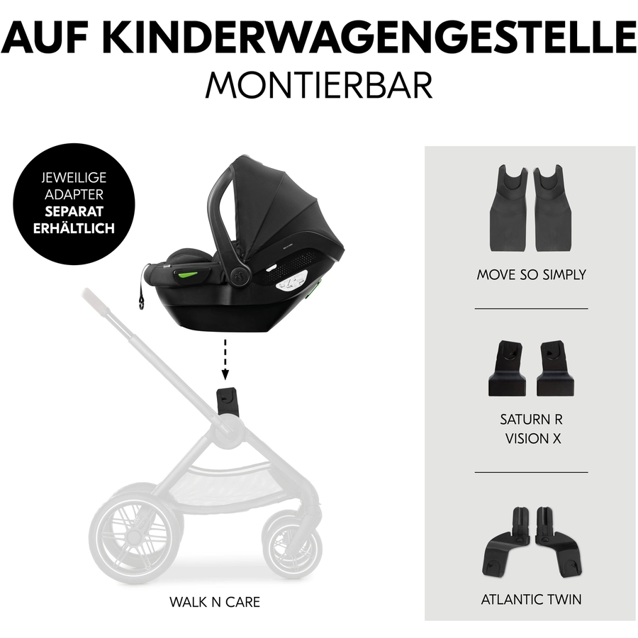 hauck Babyschale i-Size Drive N Care Set Black