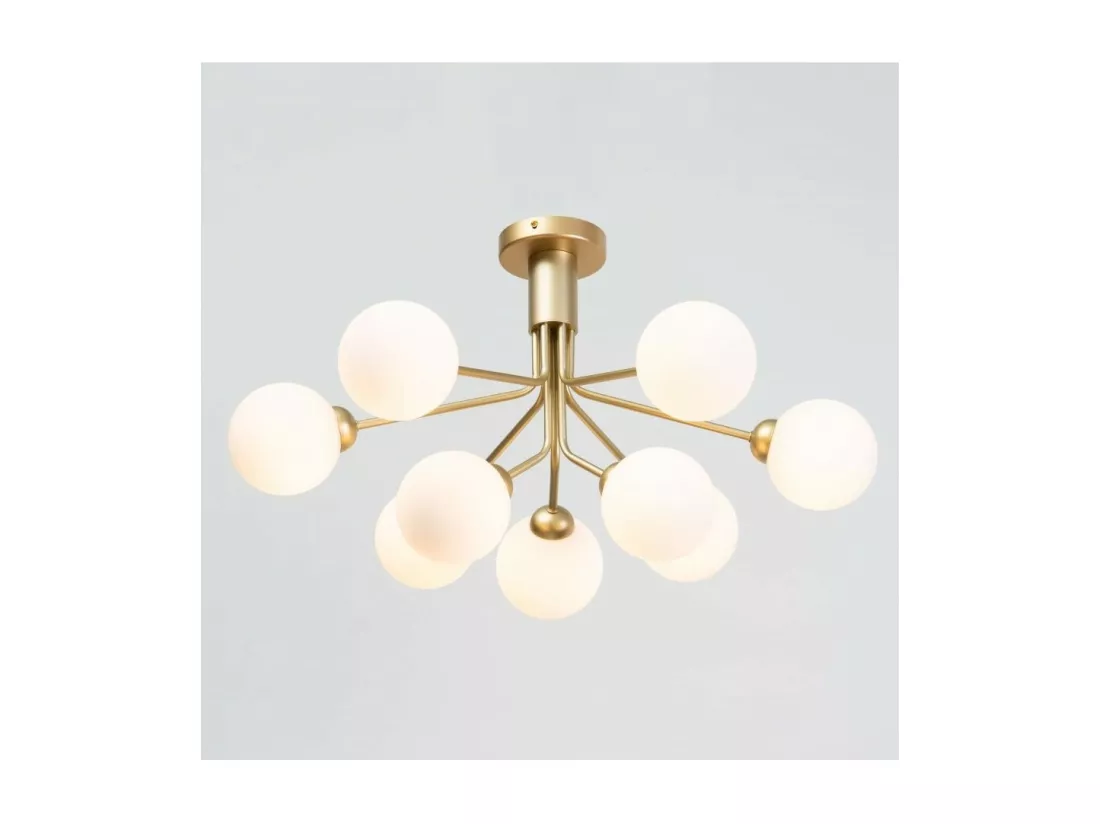 Lustre élégant doré à 9 boules - Audrey