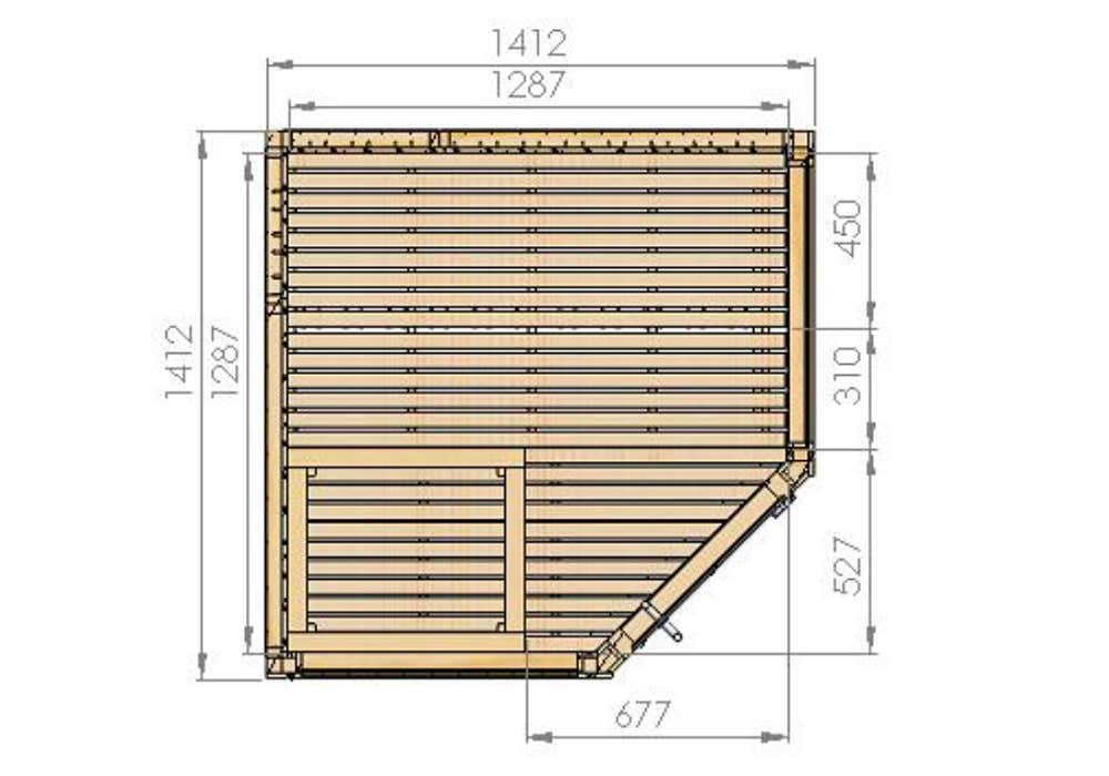 FinnTherm Svala binnensauna met 1 houten bank, saunacabine met 42 mm wanddikte, stoomsauna inclusief montagemateriaal, natuurlijke afwerking