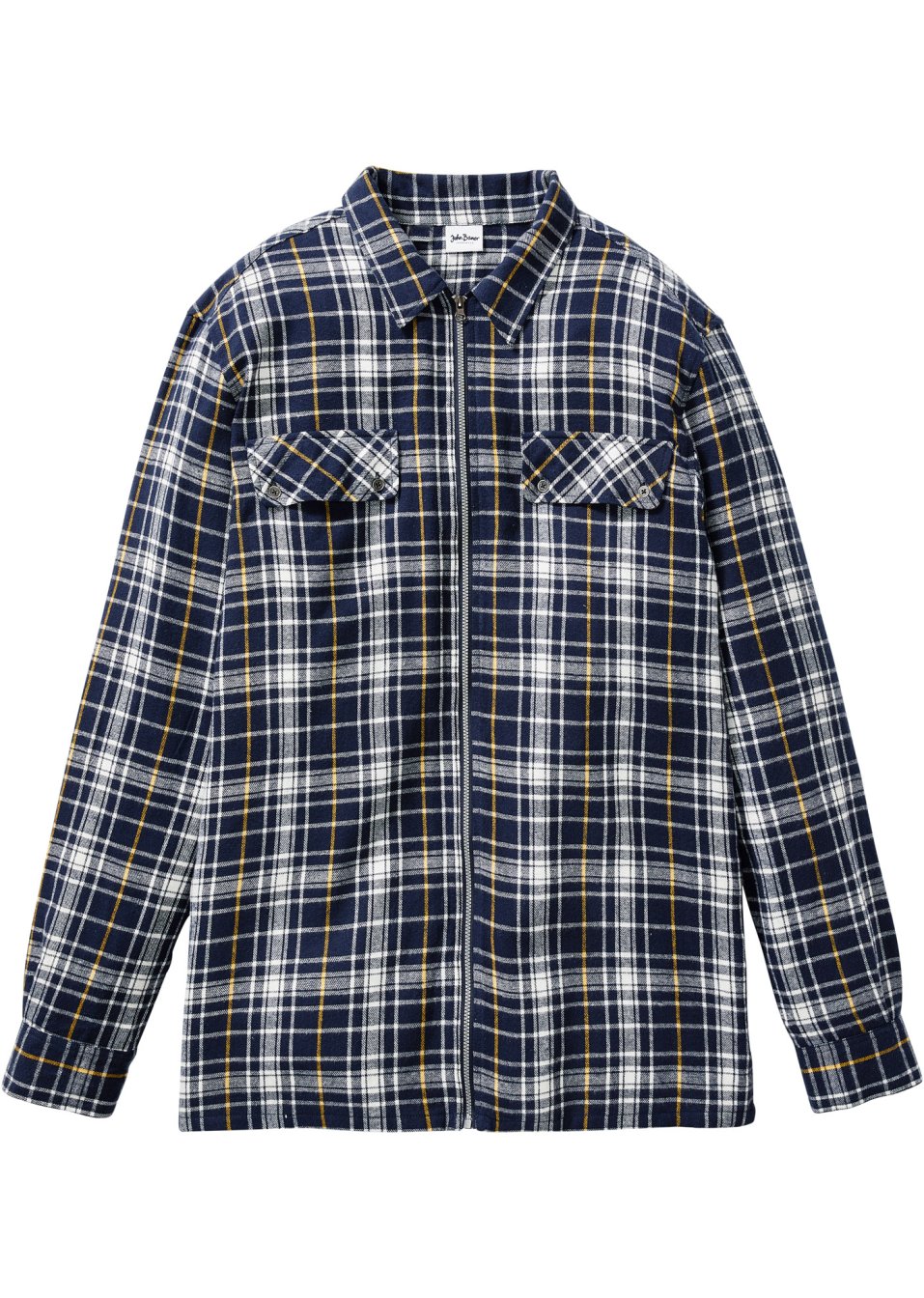 Chemise manches longues en flanelle avec zip