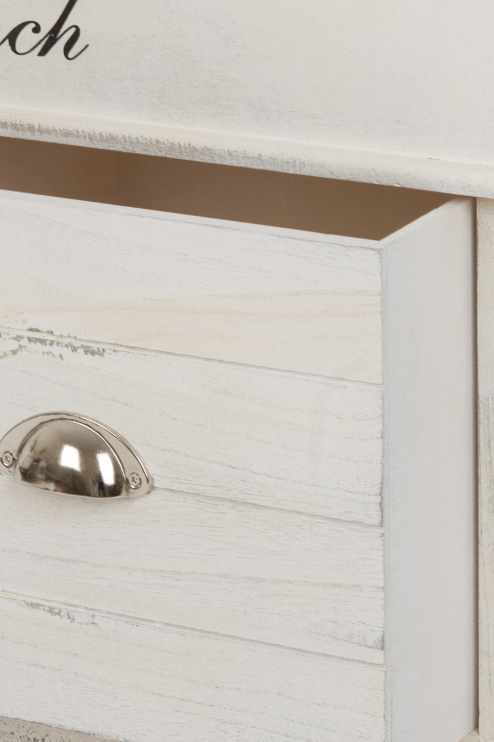 Sitzbank ARNE -antik grau - 2 Schubladen
