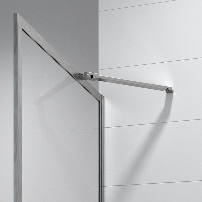 Sealskin Contour Inloopdouche type A3 118x200 cm, 6 mm helder veiligheidsglas met antikalklaag RVS geborsteld