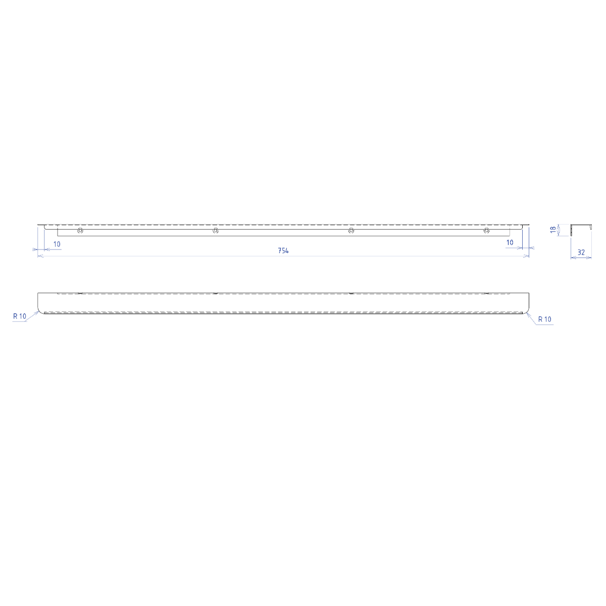 Sapho Sitia meubelgreep 46cm zwart mat