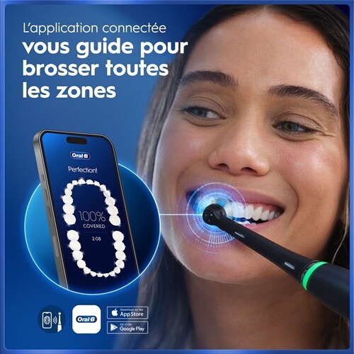 Brosse à dents électrique Oral B io 5 Duo Noire et Blanche X2