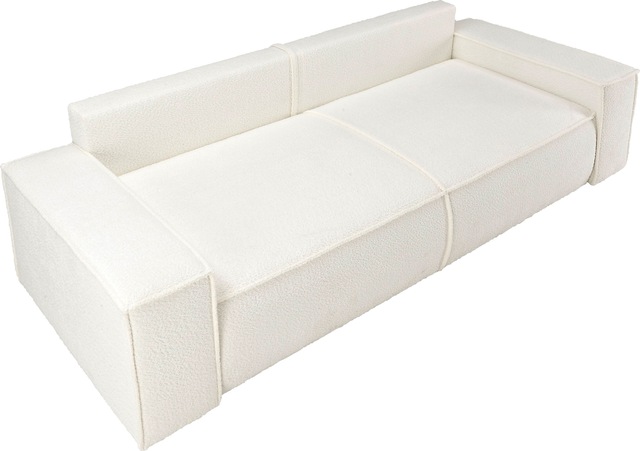 GOODproduct 3-Sitzer »FINNLEY, Schlafsofa 257 cm, Couch mit Schlaffunktion & Bettkasten« verfügbar in den Stoffqualitäten Bouclé, Struktur fein und Mega Cord