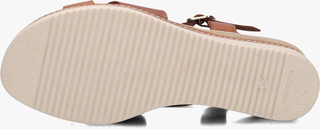 cognac lina locchi sandalen met hak 5547