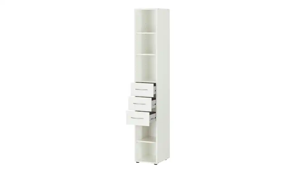 Regal Multischrank-System 30 cm 185 cm Weiß