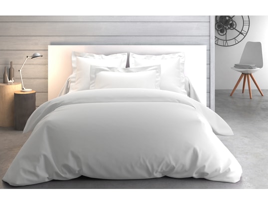 ANNE DE SOLENE - Drap housse Drap housse Vexin 140x190cm blanc Percale 80F