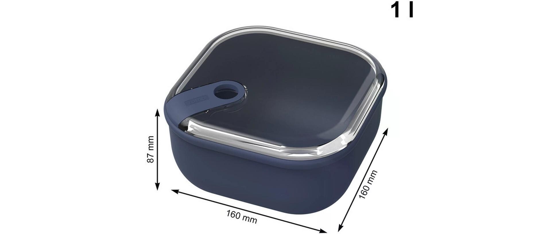 Lunchbox Ela 1 l, Midnight BlauEckige Frischhaltedose