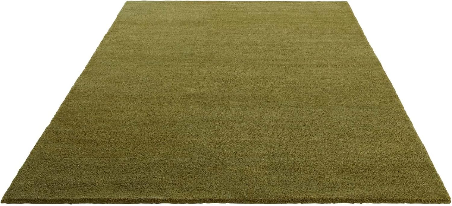 Taracarpet Teppich Georgia Gabbeh Loom Wollteppich strapazierfähiger Schurwollteppich fürs Wohnzimmer, Schlafzimmer und Esszimmer grün 200x290 cm
