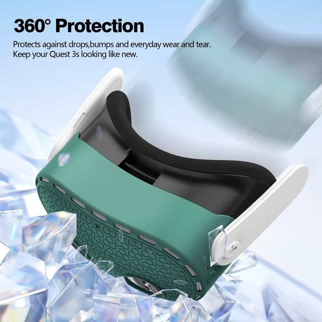 Til Meta Quest 3S beskyttende etui VR Headset Silikone Cover
