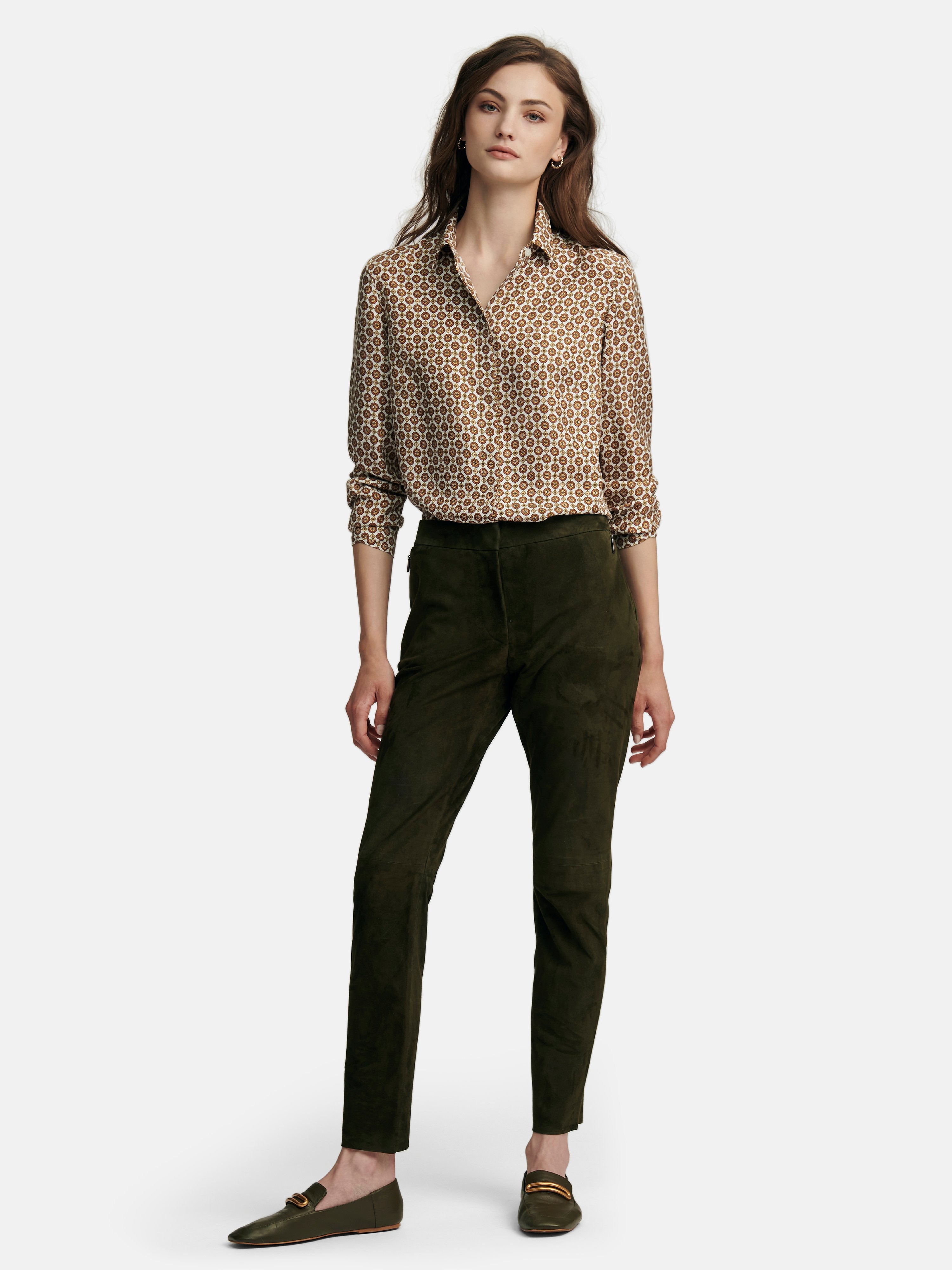 Knöchellange Lederhose