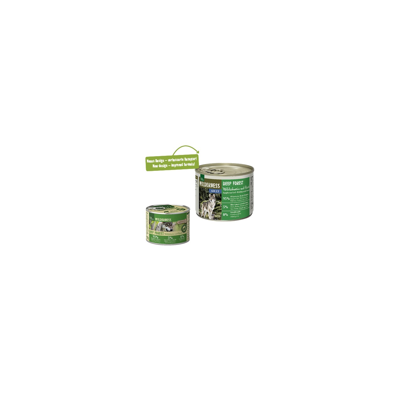 REAL NATURE WILDERNESS Nassfutter Hund, Adult, Deep Forest, Wildschwein mit Hirsch 6x200 g