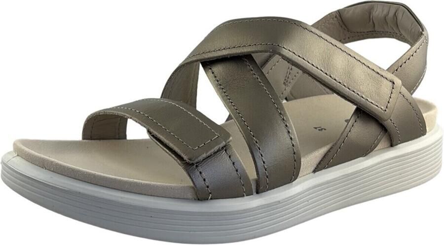 ECCO Soft Coss Strap Sandalen beige Leer
