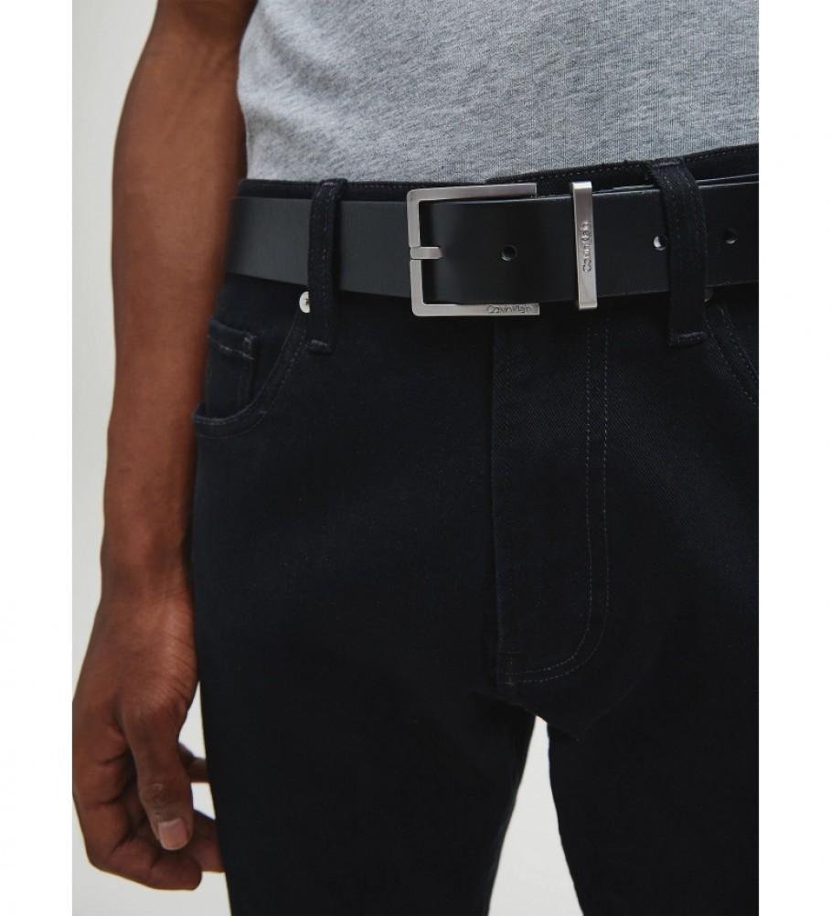 Cinto de couro Calvin Klein, preto