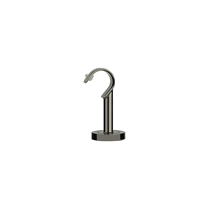 Support fermé plafond pour barre à rideau GoodHome 28 mm Kimlos noir