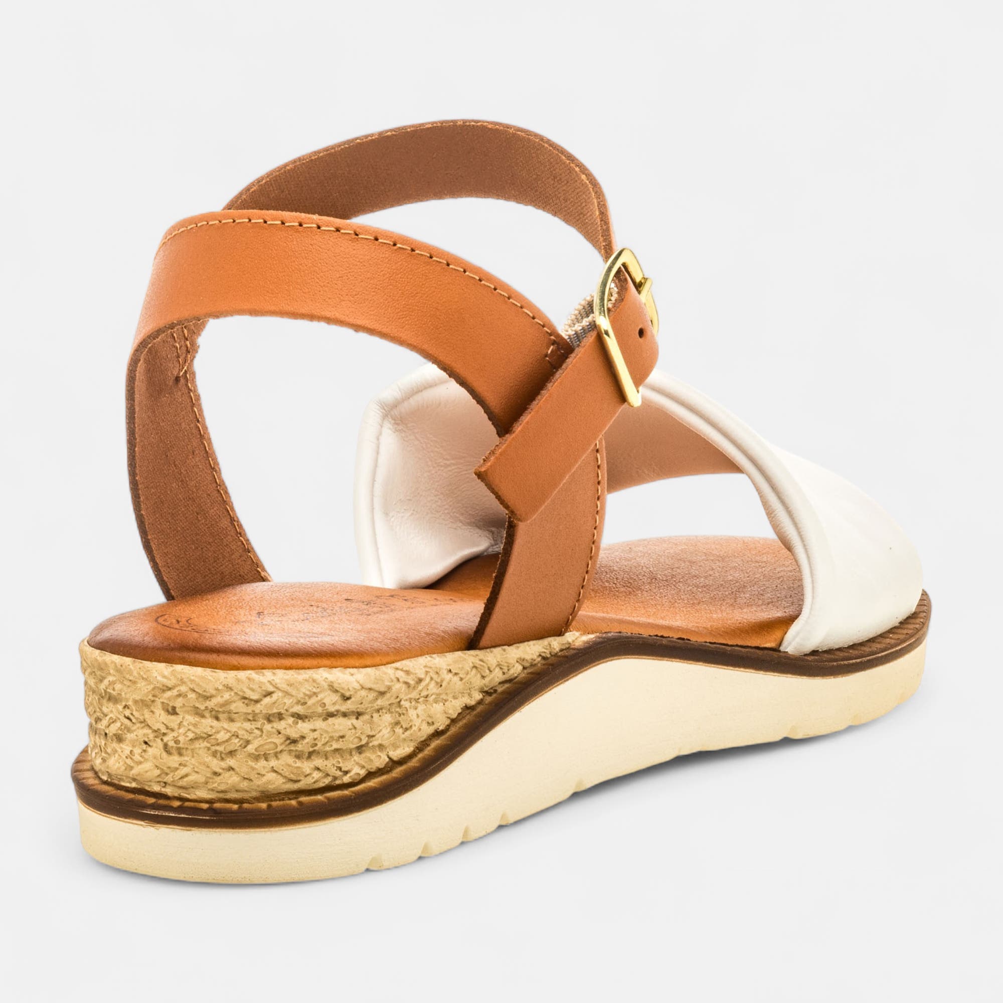 Nu-pieds Femme en cuir blanc