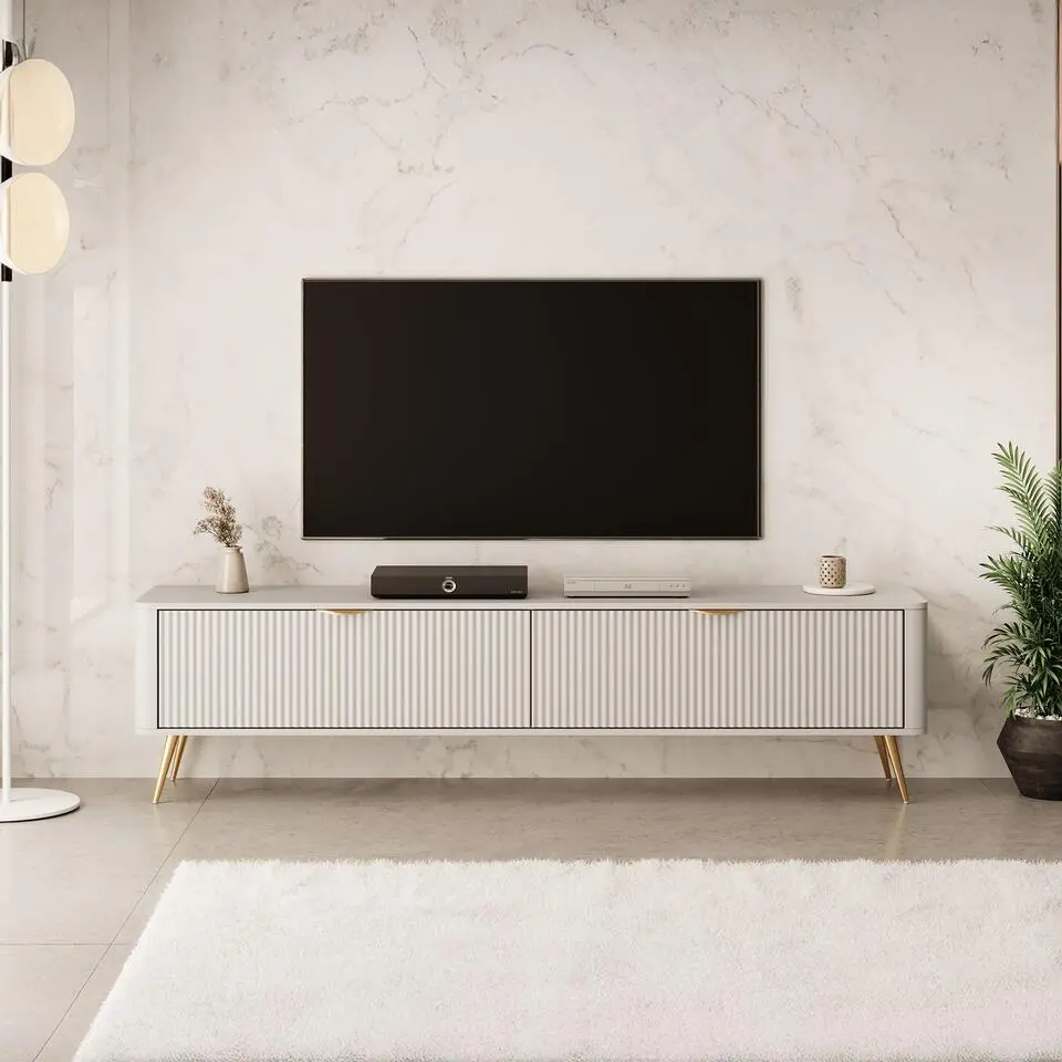 Meubella - TV-Meubel Lima - Beige - 200 cm