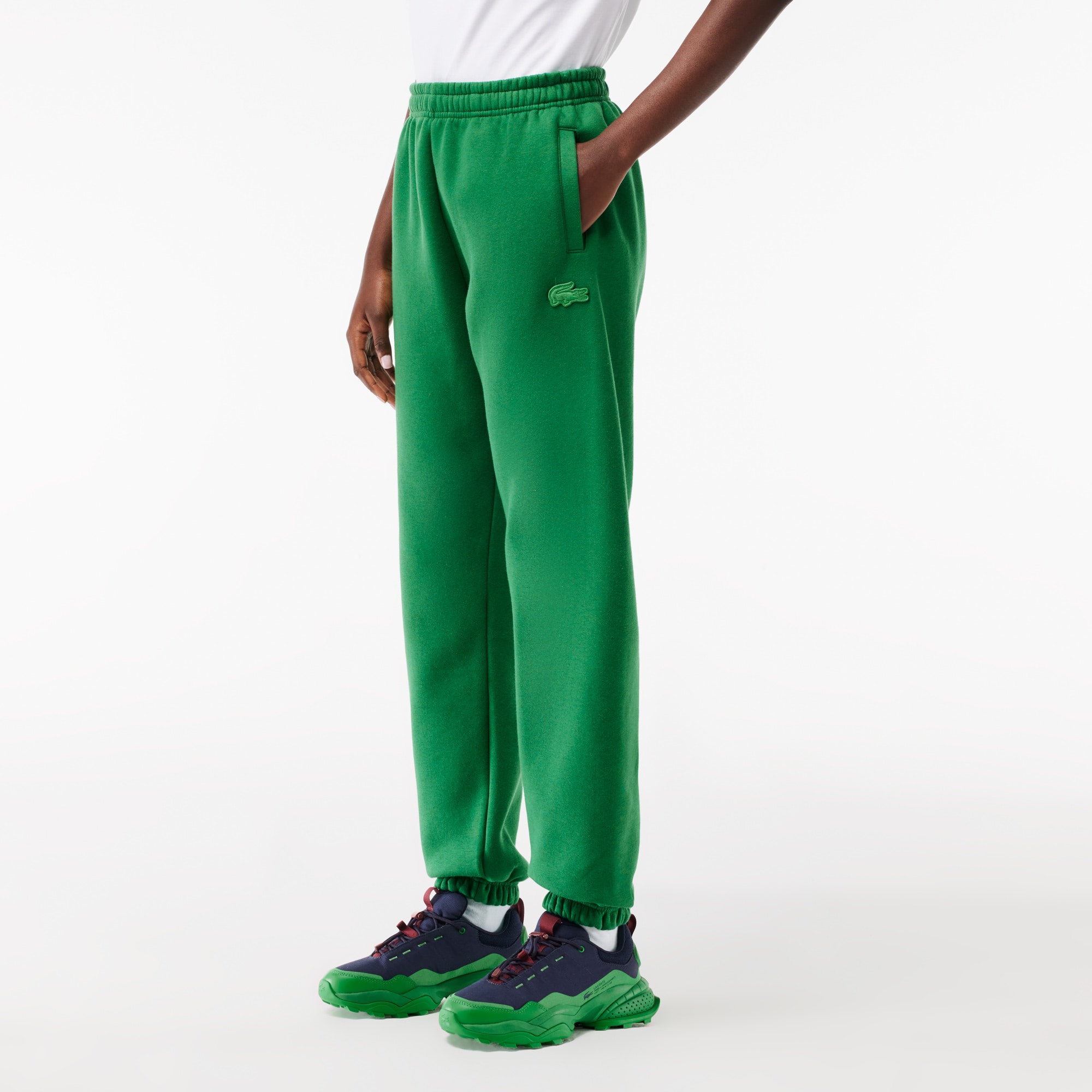 Pantalon de survêtement Jogger en molleton gratté Pantalons de survêtement - Vert - Lacoste - Femme