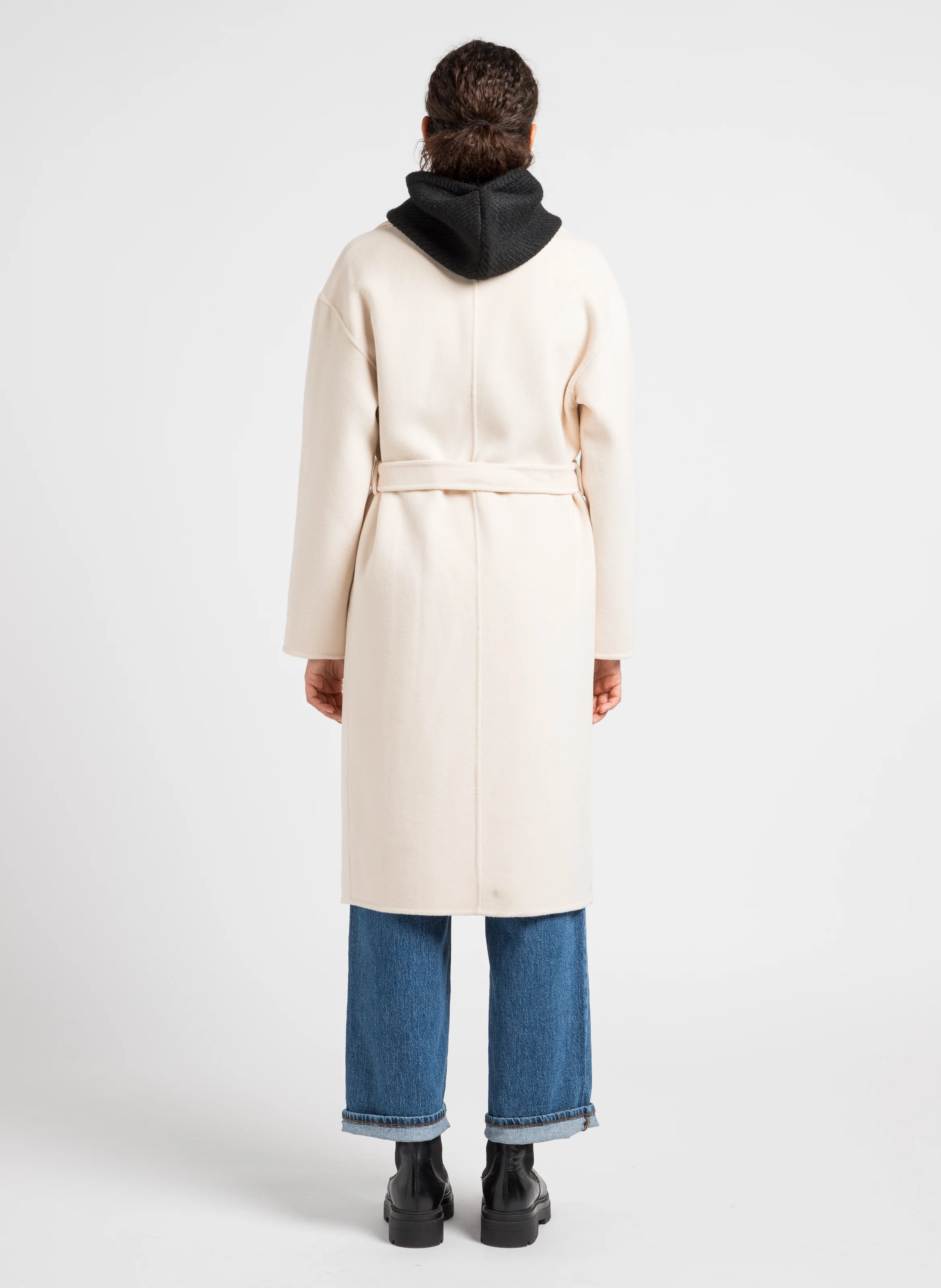 LILANO - Manteau long en drap de laine mélangée | Beige
