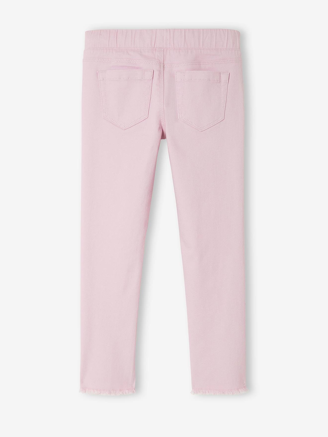 Calças legging coloridas para meninas, cor marrom claro lisa