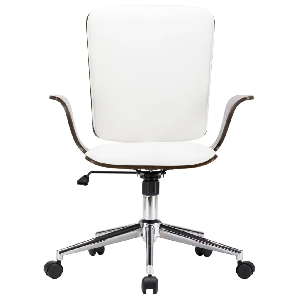 vidaXL Chaise de bureau pivotante - Blanc/Gris