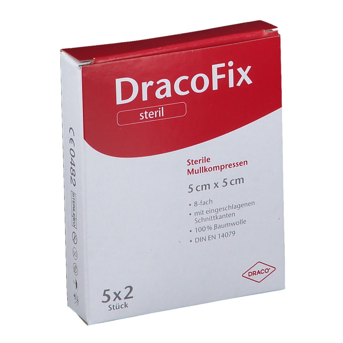 DracoFix Mullkompressen steril 8fach 5 x 5 cm