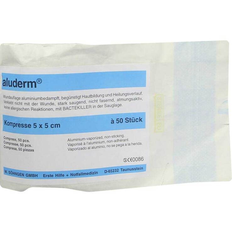 Aluderm Kompressen 5x5cm, 50 St
