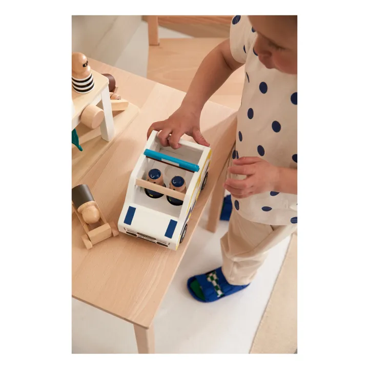 Kid's Concept Voiture de Police en bois | Jaune
