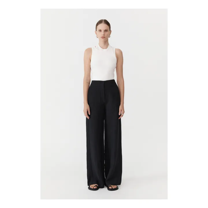 St Agni Pantalon Lin | Noir