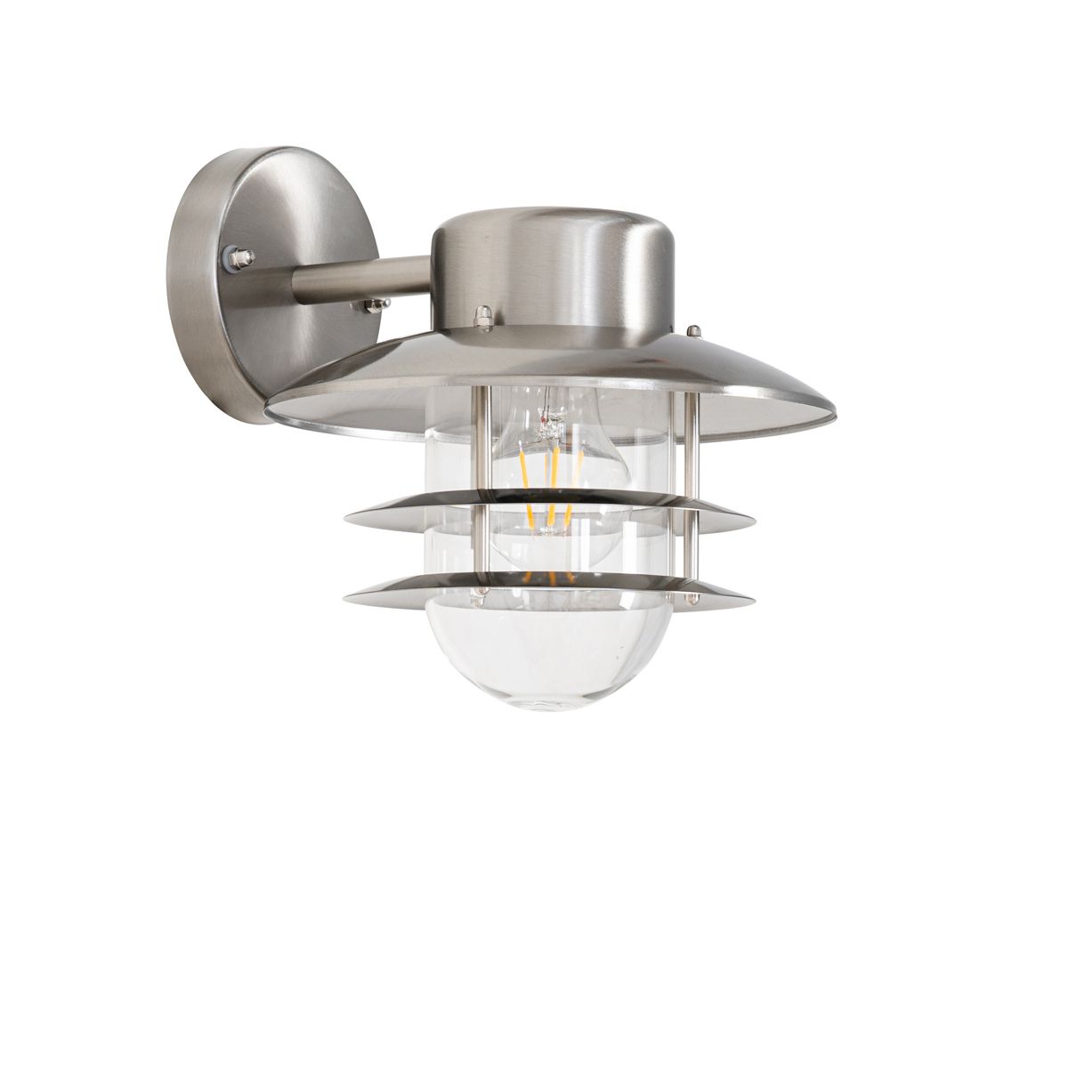 Industriële wandlamp staal IP44 - Shell