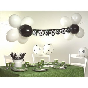Ballon de baudruche 'Soccer', noir/blanc
