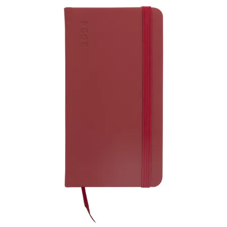 Idena Agenda 2024 slim, dunkelrot FSC-Mix