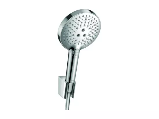 Ensemble support mural et douchette 120 3jet avec flexible de douche 160 cm chromé Hansgrohe Raindance Select S