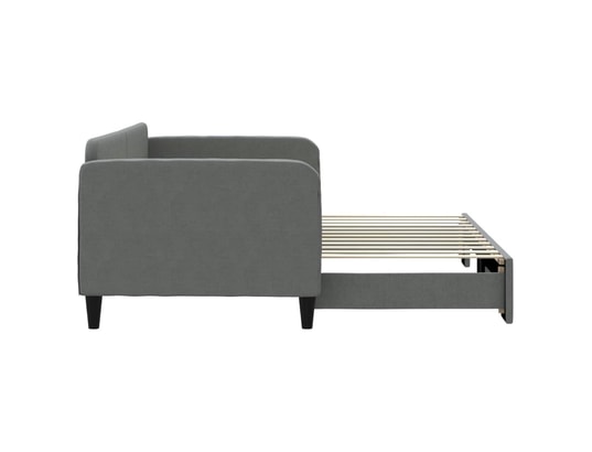 VIDAXL - Lit de jour avec lit gigogne gris foncé 90x200 cm tissu