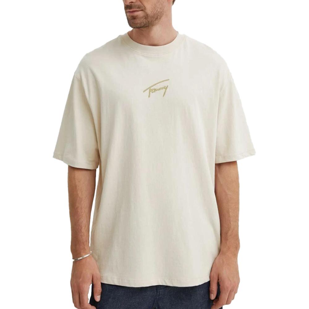 Tommy Hilfiger T-shirt Beige Homme Tommy Hilfiger Signatu